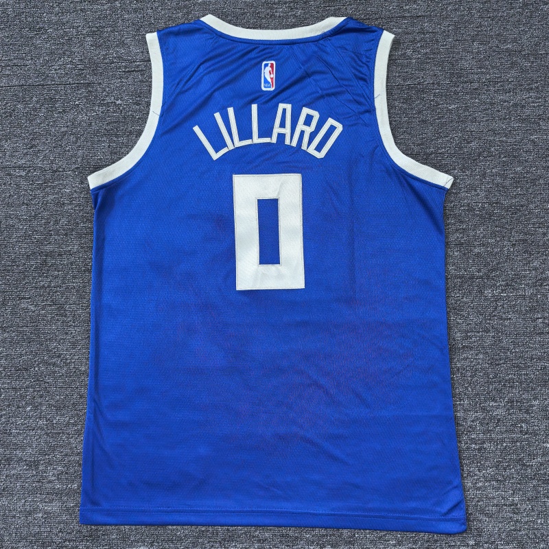 Men Milwaukee Bucks #0 Lillard blue 2024 2025 NBA jersey